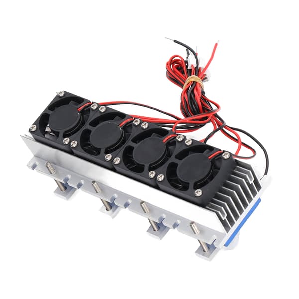Höghastighetskylmodul 4-kärnig luftkylarmodul för DIY halvledare DC 12V 30A