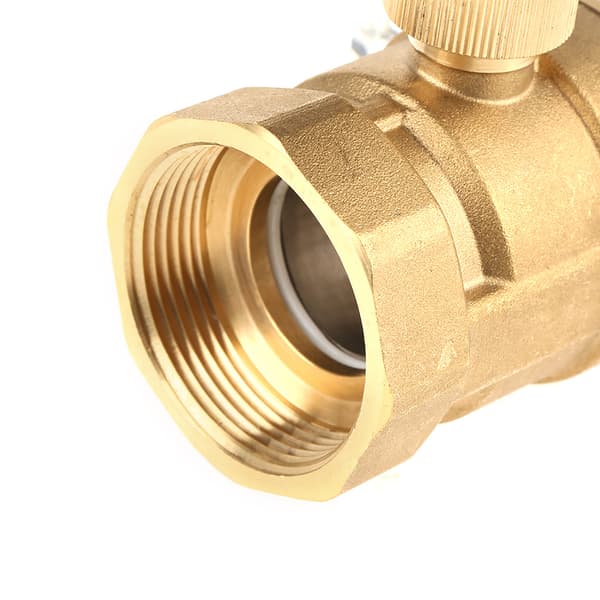 12V DC G1-1/2\" DN40 2-vejs messing elektrisk aktuator kugleventil til HVAC-system