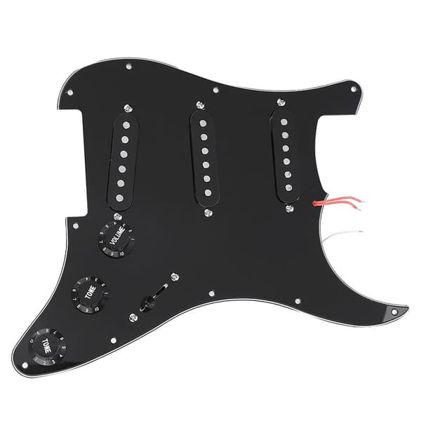 1 set DIY elgitarrkit Plektrumskydd Bakre kåpa Brosystem för ST-stil gitarrer