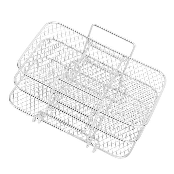 3-lags friturestativ i rustfrit stål, stabelbart grillstativ, 3-lags bageplade til husholdningsbrug