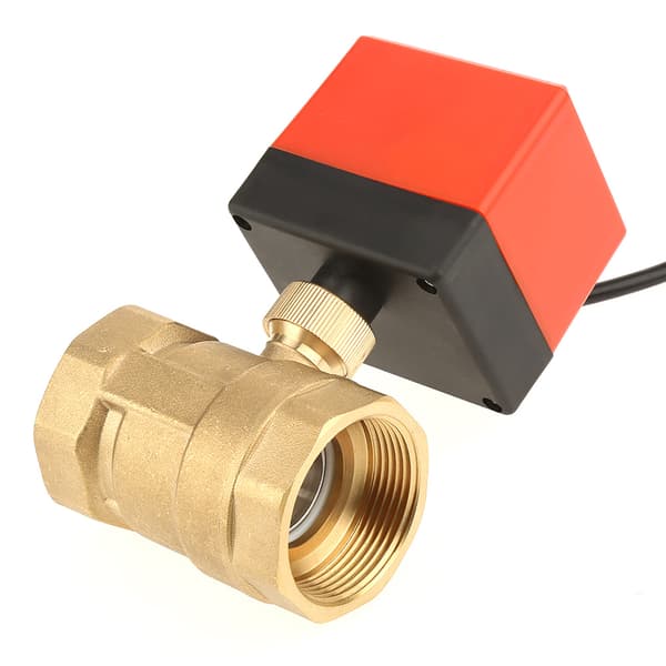 12V DC G1-1/2\" DN40 2-vejs messing elektrisk aktuator kugleventil til HVAC-system