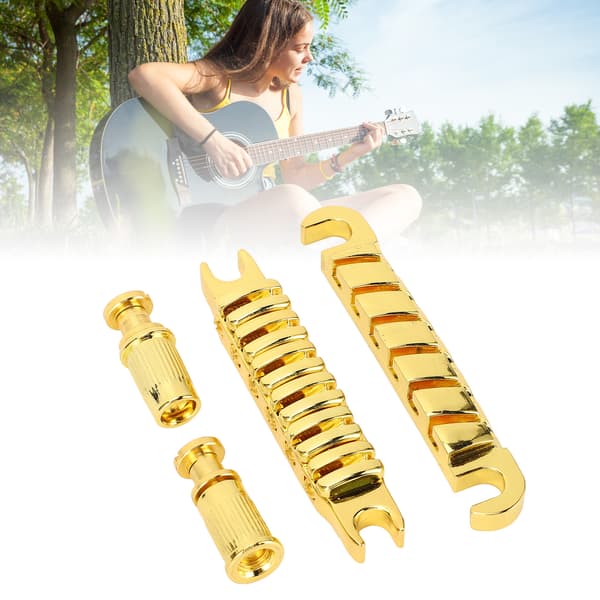 Delad gitarrstall i zinklegering, individuellt justerbar 10,4 mm gitarrsträng genom stallbyte för LP Guld