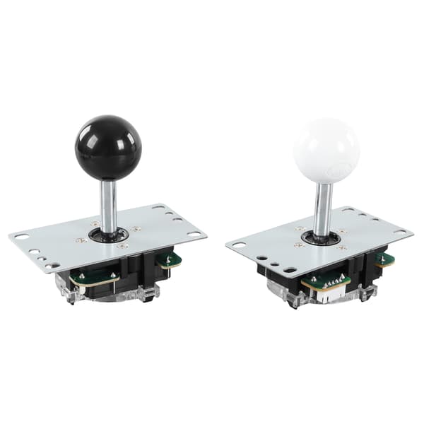 Gør-det-selv arkadesæt til 2 spillere, USB-encoder joystick og knapsæt, sort/hvid, tilbehør til hjemmefestspil