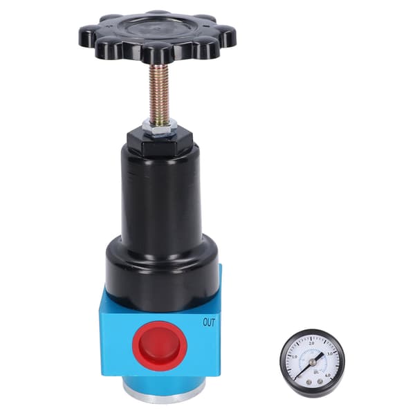 Lufttryksregulator Medium Pneumatisk Reduktionsventil Regulerende Kontrolmåler QTYH‑25 G1