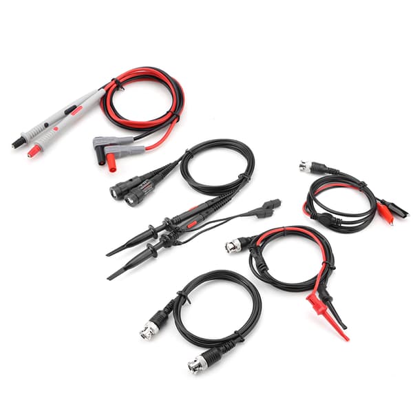 Oscilloskop Multimeter Testkabelkit med Krokodilklämmor, Utbytbara Probespetsar, P1260D