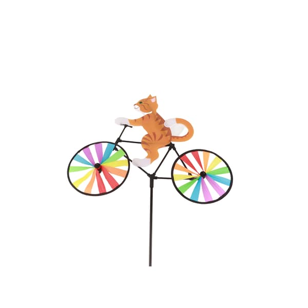 Sort kat cykel vindmølle hvirveldyr vindspinner havekunst indretning