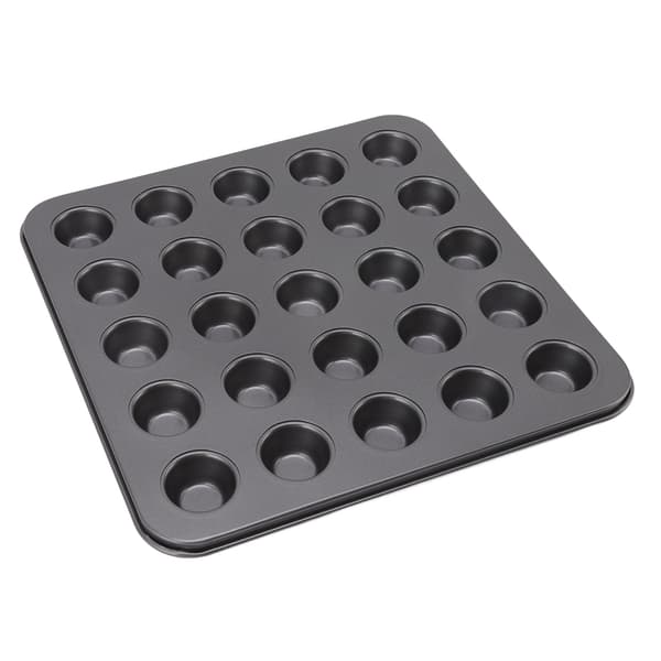 Nonstick Mini Cupcakeforme Kulstofstål Bageplade til Småkager Brød, 25-hulrum