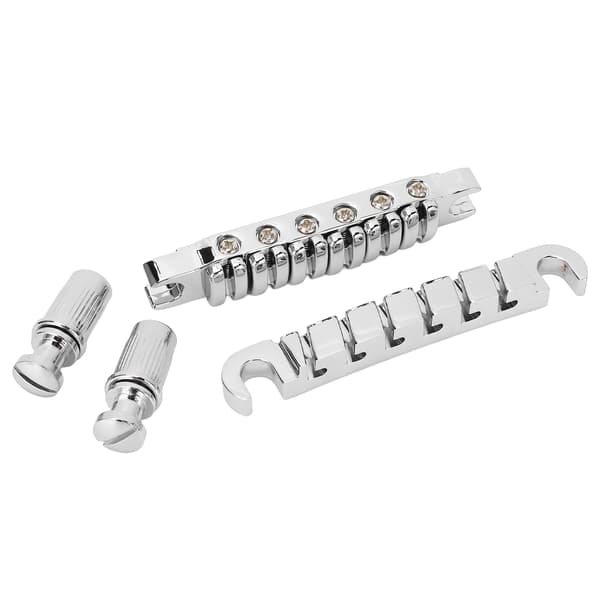 Delad gitarrbrygga Zinklegering Individuellt justerbar 10,4 mm gitarrsträng genom bryggbyte för LP Silver