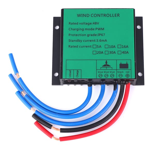 PWM Vindmølleregulator 48V 600W 15A, Vandtæt Aluminiumlegering LED Display Ladecontroller