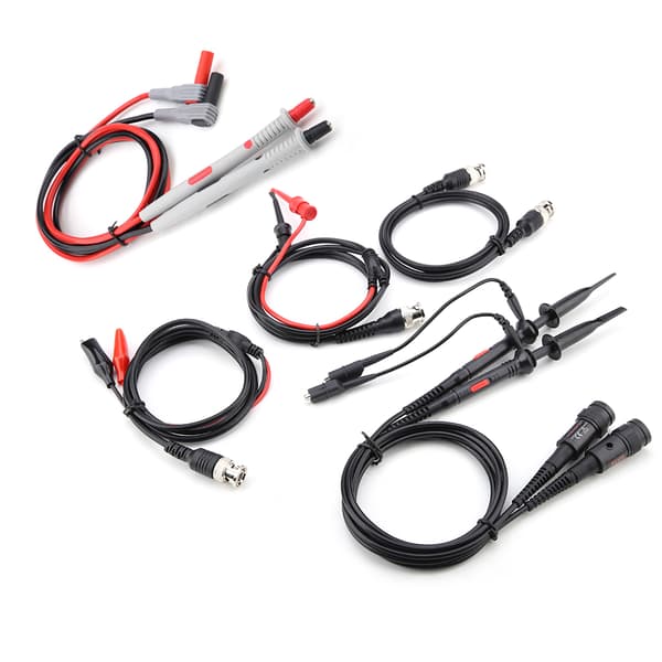 Oscilloskop Multimeter Testkabelkit med Krokodilklämmor, Utbytbara Probespetsar, P1260D
