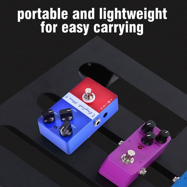 Mini Metal Distortion Gitarr Effektpedal med True Bypass 6.35mm Jack Tillbehör