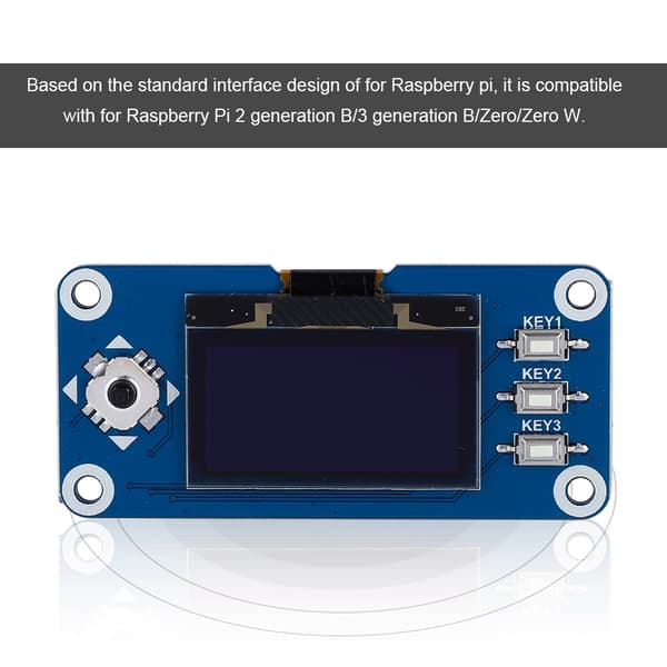 Raspberry Pi OLED Display Hat 2B/3B/Zero W Skærmmodul 128x64 I2C Mini Monitor