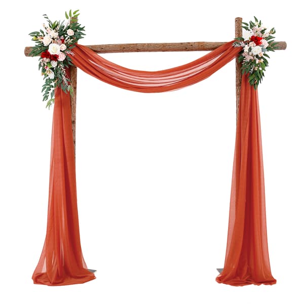Bröllopsbåge Chiffongtyg Drapering Bröllopsdrapering Bågdekoration Bröllopsinredning