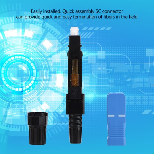 100 st SC Single Mode Fiber Quick Connector Adapter Kit för FTTH Nätverksinstallation