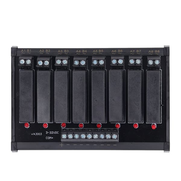 8-kanals solid state relæmodul indgang 3 til 32VDC belastning 5 til 8A 24-480VAC til industriel styring