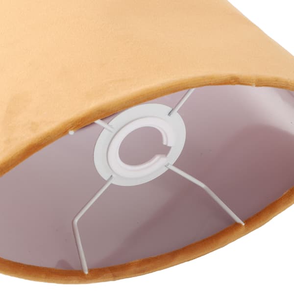 Guld Oval Linne Lampskärm, E27/E14 Passar Bordsgolvlampa, Modernt Skydd, 1-pack