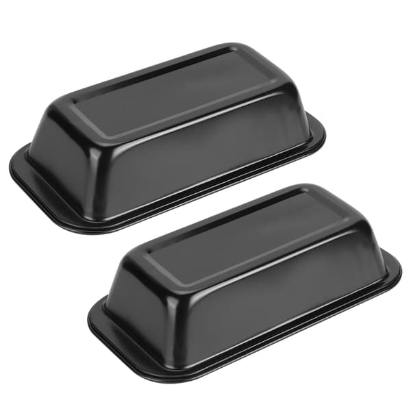 Rektangulær toastbrødform i kulstofstål, non-stick dejbageform, sort