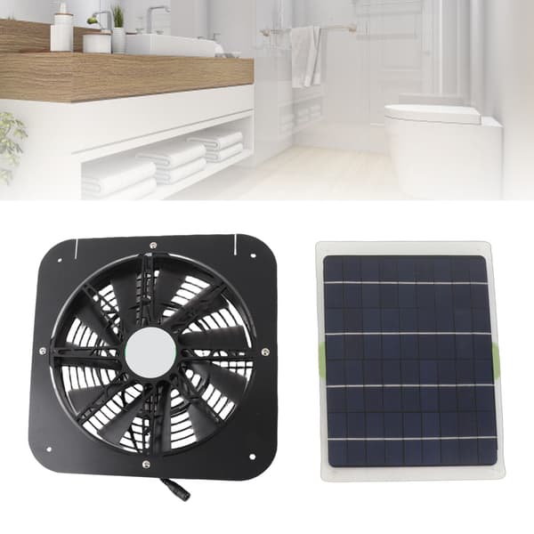 10W solpanel 13 tommer udsugningsventilator Solventilator til badeværelse lagerlokale
