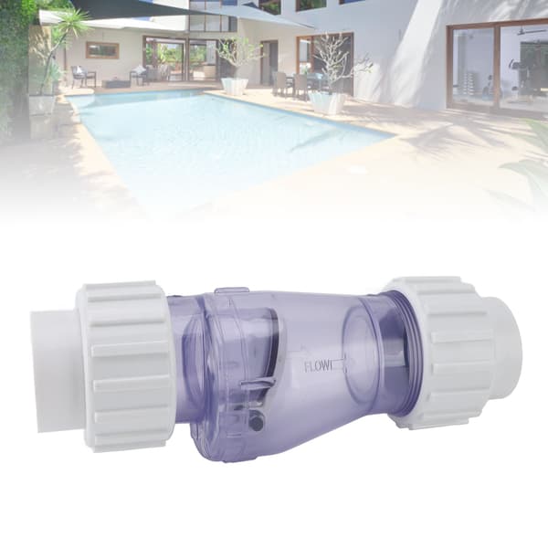 1,5\" Simbassäng Backventil Transparent 2-pack Professionell Inline Backventil