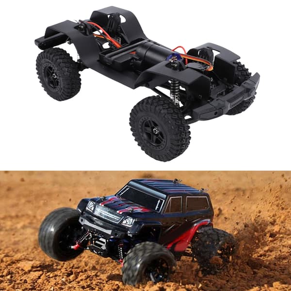 RC Bil Chassis Ramme Erstatning til Defender 1/18 Modelbil Plast Samlet Chassis Ramme