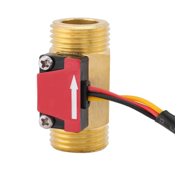 Holdbar magnetisk flowmåler til vand 1-25L/min, G1/2 gevind, messing sensor
