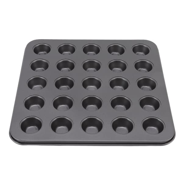 Nonstick Mini Cupcakeforme Kulstofstål Bageplade til Småkager Brød, 25-hulrum