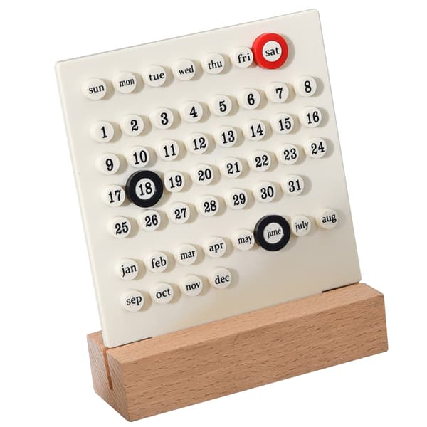 Trä DIY Barn Evighetskalender - Förbättra Planeringsförmåga, Handdriven, Vit Heminredning
