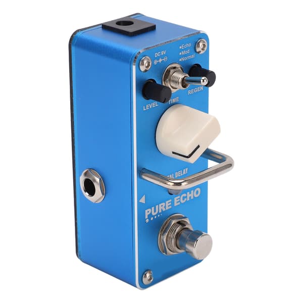 Delayeffekt Ren Eko Metall Monoblock Multifunktionell Digital Pedal för Elgitarr DC 9V