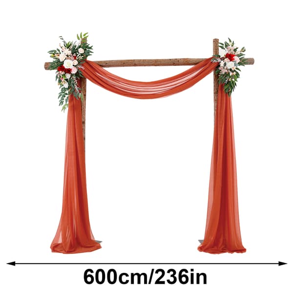 Bröllopsbåge Chiffongtyg Drapering Bröllopsdrapering Bågdekoration Bröllopsinredning