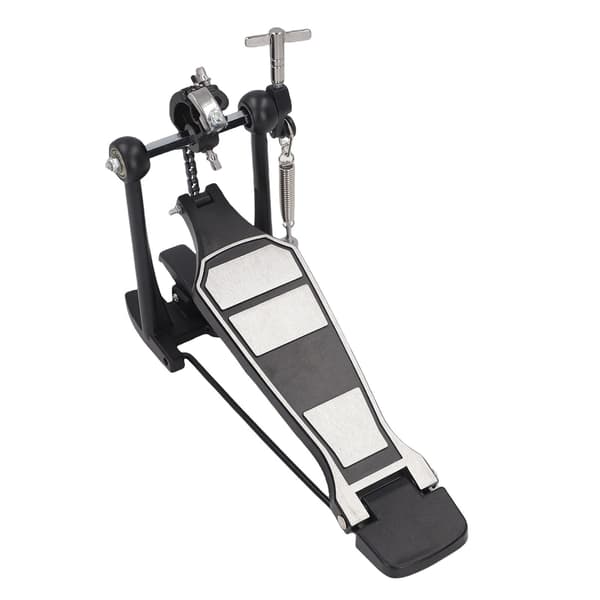 Trommesæt Pedal Enkelt Basfod Kick Percussion Kædetræk Sort