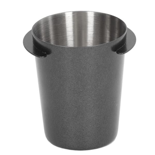 58 mm doseringskop i rustfrit stål, kompatibilitet, polering, kaffedoseringskop, pulverføder til kaffe, sort