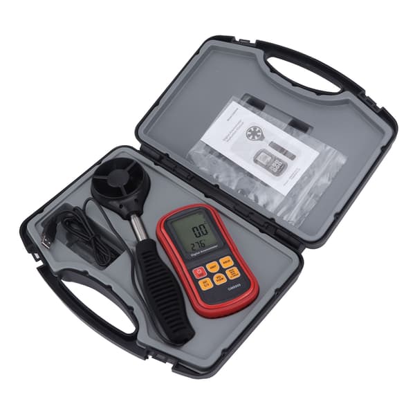 GM8909 Anemometer Multifunktionel Digital Display Dataholding Håndholdt Vindretningsanemometer