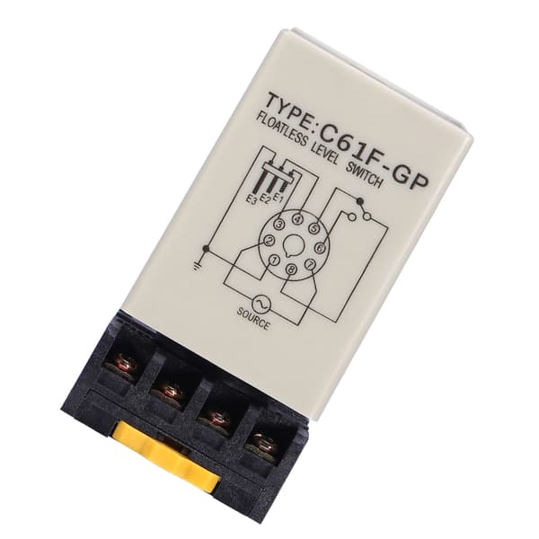 C61F-GP Flydeløs Niveafbryder Controller, AC220V 50/60Hz, Bundmontering, Vandstandssensor Relæ