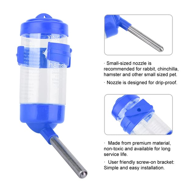 Droppfri Mini Vattendispenser för Igelkottar, Blå, Dricksflaska för Smådjur