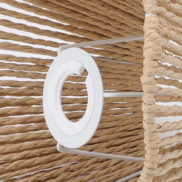Vävd lampskärm i rep E27 E14 med vågig kant för matsal, sovrum, café, 1-pack
