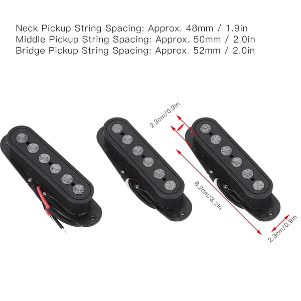 1 set/3 st Single Coil Pickup för gitarr musikinstrument tillbehör