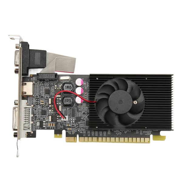 Diskret grafikkort 64bit 1GB PCI Express 2.0 X 16 DVI VGA HD Multimedia Interface Output Hurtig køling til stationær computer