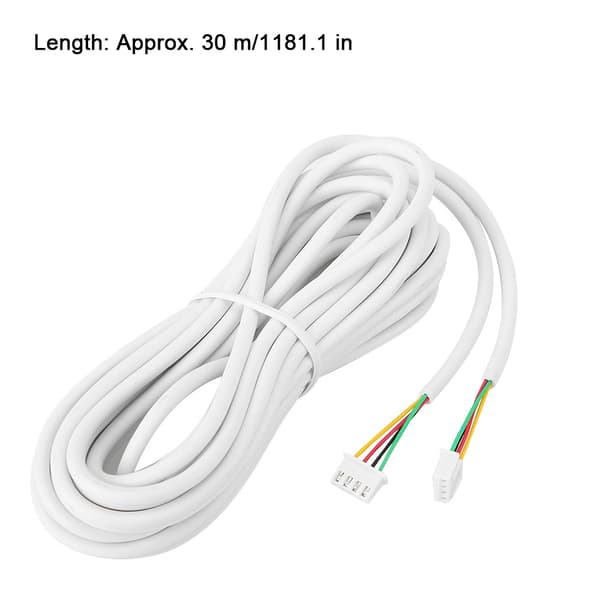 4-kärnig 30 m 0,3 mm rund flexibel kopparkabel för videodörrtelefonsystem
