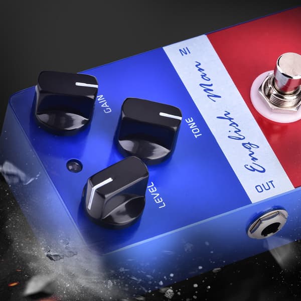 Mini Metal Distortion Gitarr Effektpedal med True Bypass 6.35mm Jack Tillbehör