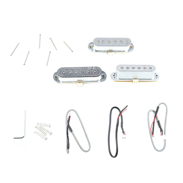 3 st elgitarr-pickuper 48 50 52 mm passiv design enkelspole lågbrusig silver gitarr-pickup-set