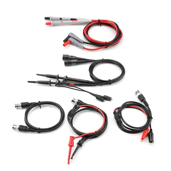 Oscilloskop Multimeter Testkabelkit med Krokodilklämmor, Utbytbara Probespetsar, P1260D