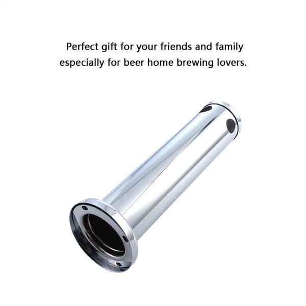 3\" Justerbar Kegerator Tårn i Rustfrit Stål med Dobbelt Tap Øldispenser (2 Haner)