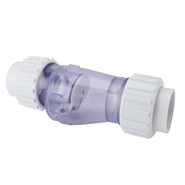1,5\" Simbassäng Backventil Transparent 2-pack Professionell Inline Backventil