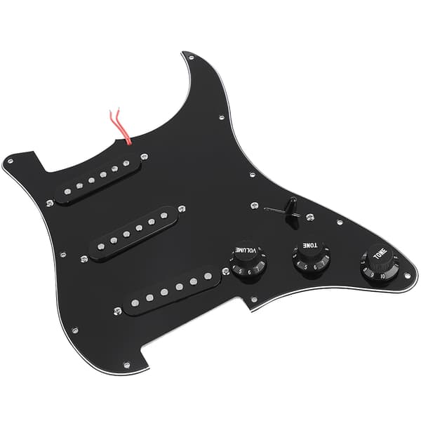 1 set DIY elgitarrkit Plektrumskydd Bakre kåpa Brosystem för ST-stil gitarrer