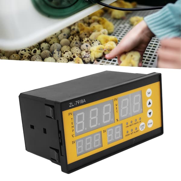 Digital termostatstyring til inkubator, LED-display, 100-240V, temperatur- og fugtighedssensor