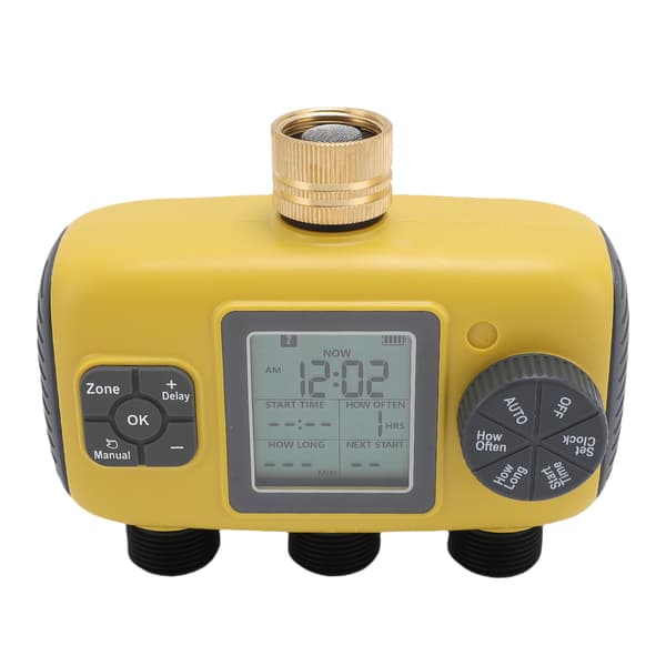 Smart slangtimer 3/4-1/2 tum kran, programmerbar vattningstimer 3-utlopp, digital display utomhusbevattningskontroll för trädgård