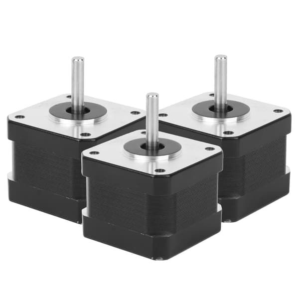 Stepper Motorsæt Sort Rustfrit Stål 3D Printer Tilbehør 42BYGHW609 34mm 12V