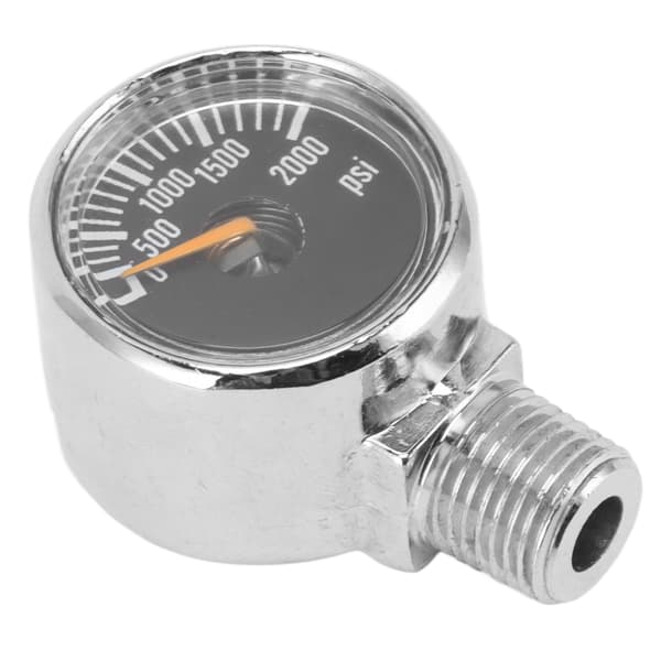 2000psi trykmåler 1/8NPT montering CO2-cylinder påfyldningstrykmåler til CO2-gastank, sort