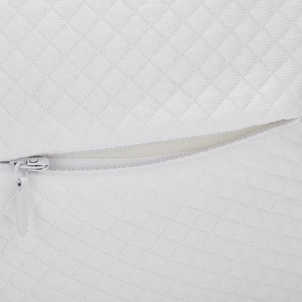 Knäkudde i Memory Foam för Smärtlindring vid Sömn, Vit Benstödskudde för Sidsovare