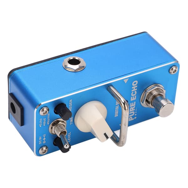 Delayeffekt Ren Eko Metall Monoblock Multifunktionell Digital Pedal för Elgitarr DC 9V